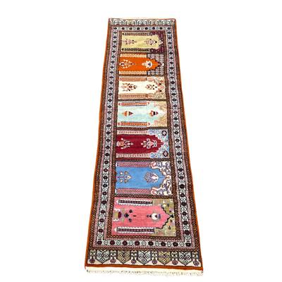 Sale Photo Thumbnail #976: Measurements:
9'2" in Length, 2'7" in width
Rug is in good condition