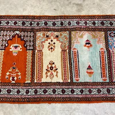 Sale Photo Thumbnail #974: Measurements:
9'2" in Length, 2'7" in width
Rug is in good condition