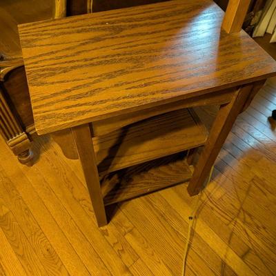 Lighted Night Stand With Shelves (BR2)