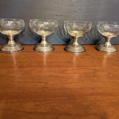 Silver Champagne Coupes Or Sherbet Coupes 72 Grams