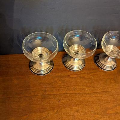 Silver Champagne Coupes Or Sherbet Coupes 72 Grams