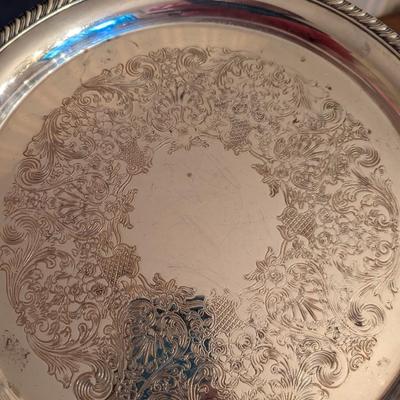 A Couple Of Marked Platters 1 -W M Rogers Silver Plated 1153