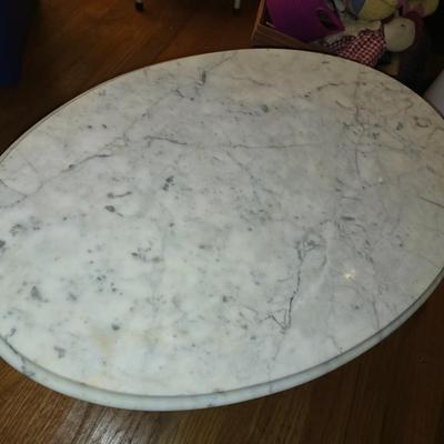 Antique Victorian Style Oval Marble Coffee Table