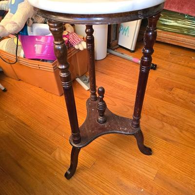 Tall Marble End Table