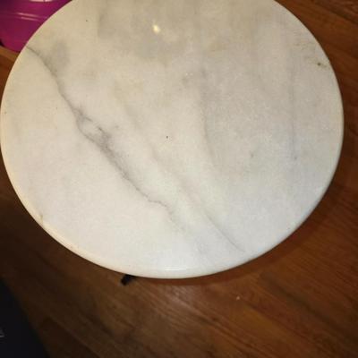 Tall Marble End Table