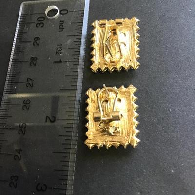 Large glass fashion earrings