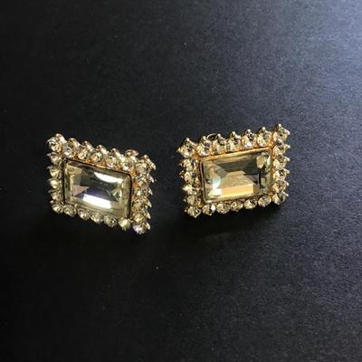 Large glass fashion earrings