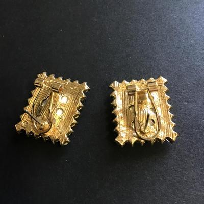 Large glass fashion earrings