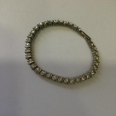 Gorgeous, crystal rhinestone, tennis bracelet, vintage