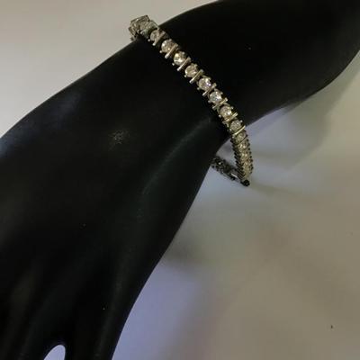 Gorgeous, crystal rhinestone, tennis bracelet, vintage