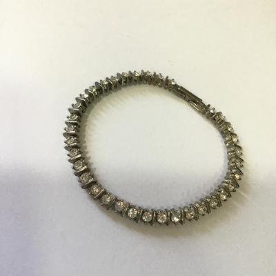 Gorgeous, crystal rhinestone, tennis bracelet, vintage