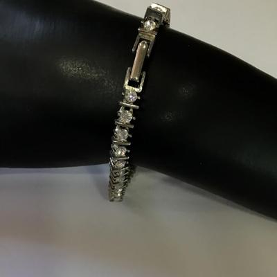 Gorgeous, crystal rhinestone, tennis bracelet, vintage