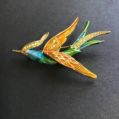 Sphinx bird vintage brooch