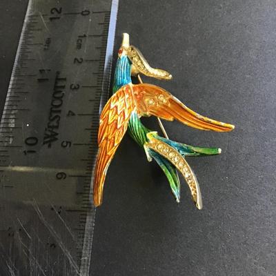 Sphinx bird vintage brooch