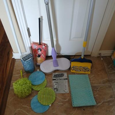 Assorted Cleaning Supplies Bundle – Mops, Pads, Duster & More!