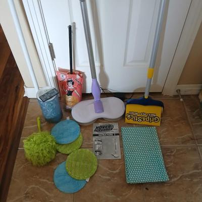 Assorted Cleaning Supplies Bundle – Mops, Pads, Duster & More!
