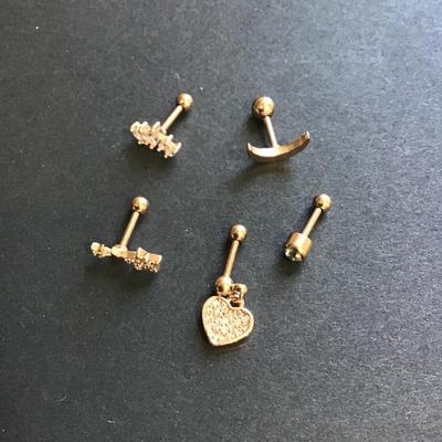 Lot of body piercing jewelry