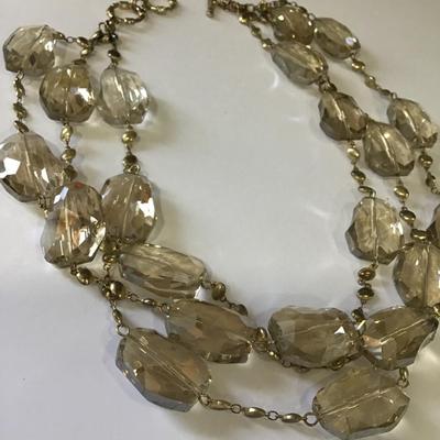 Gorgeous, smoky quartz, crystal statement, necklace, large chunky beautiful