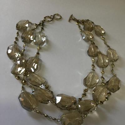 Gorgeous, smoky quartz, crystal statement, necklace, large chunky beautiful