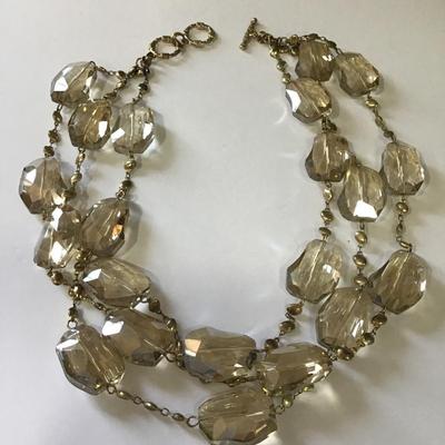 Gorgeous, smoky quartz, crystal statement, necklace, large chunky beautiful