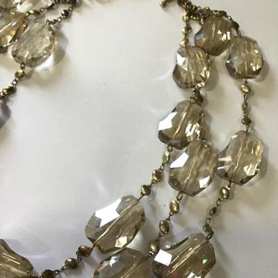 Gorgeous, smoky quartz, crystal statement, necklace, large chunky beautiful