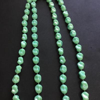 Teal beaded necklace