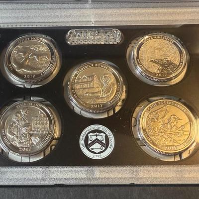2017-S US Mint 225th Anniversary Enhanced Uncirculated 10-Coin Set as Pictured.