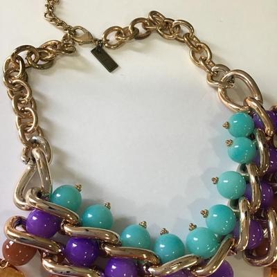 Signed very colorful, fun statement, necklace