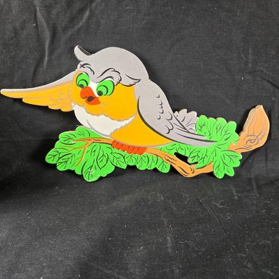 Sale Photo Thumbnail #80: This auction lot is for some Vintage Disney Bambi Plaques.  This is a sweet set of 4 Bambi characters made from Masonite wall plaques.  Great for any child's room.  Bambi's tail has a crease/fold but still very stable (see photo)  The other pieces are in 