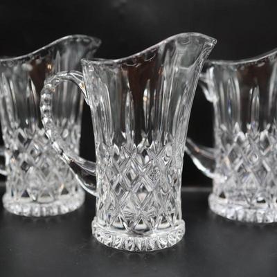 Three Vintage Crystal Gorham Pitcher (3)