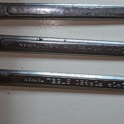 Lot of 8 Combination Wrenches – Drop Forged Steel (Japan & Taiwan)