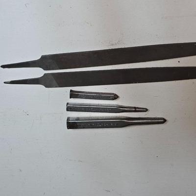 Lot of Metalworking Hand Tools – Files & Punches