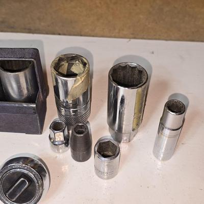 Mixed Socket & Ratchet Wrench Lot – USA-Made & Assorted Brands, Herbrand sockets included
