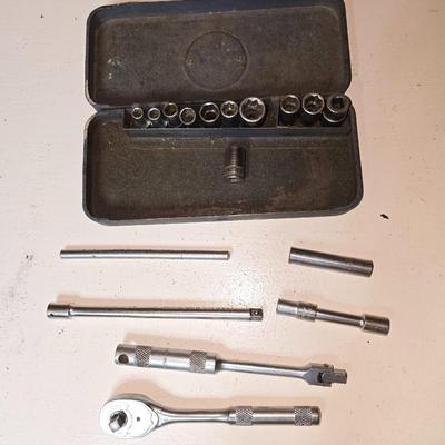 Vintage Blackhawk 1/4" Drive Socket Set in Metal Case – Made in USA