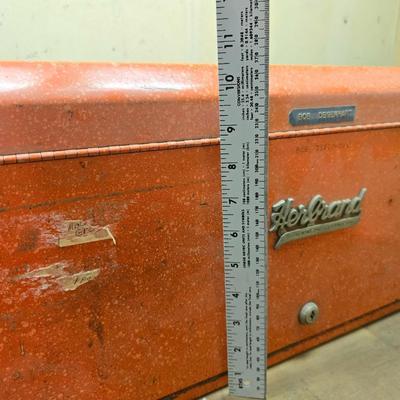 Vintage Herbrand Steel Toolbox – With Key