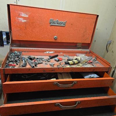 Vintage Herbrand Steel Toolbox – With Key