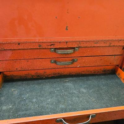 Vintage Herbrand Steel Toolbox – With Key