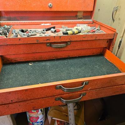 Vintage Herbrand Steel Toolbox – With Key