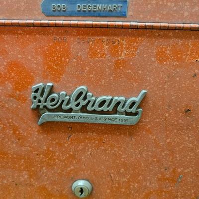 Vintage Herbrand Steel Toolbox – With Key