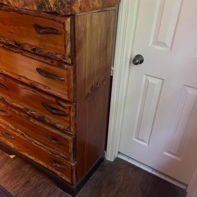 Live Edge Five Drawer Chest of Drawers (PB-MG)