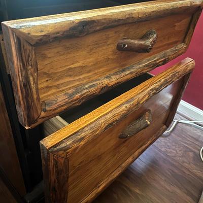 Two Live Edge Night Stands (PB-MG)