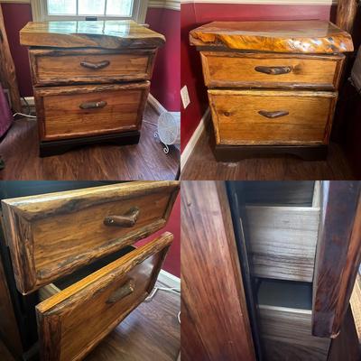 Two Live Edge Night Stands (PB-MG)