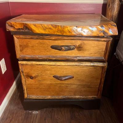 Two Live Edge Night Stands (PB-MG)