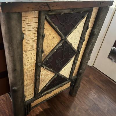 Distressed Wood Top End Table (PB-MG)