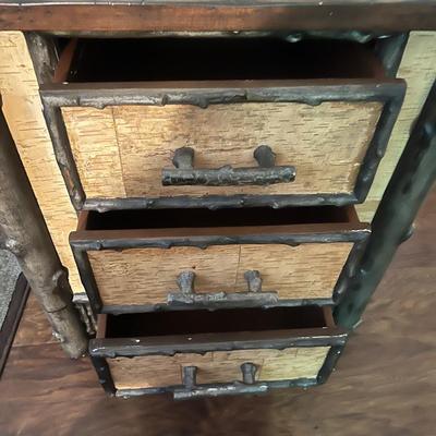 Distressed Wood Top End Table (PB-MG)