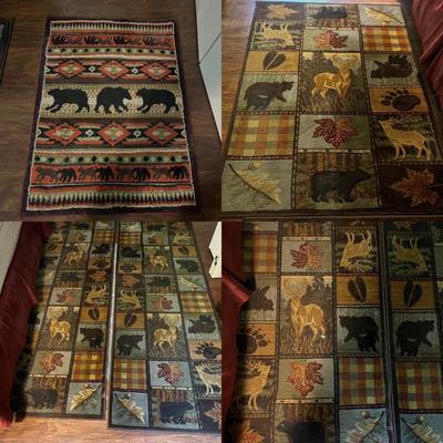 Four Bear Themed Area Rugs (PB-MG)