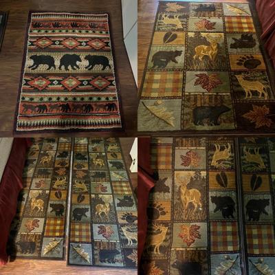 Four Bear Themed Area Rugs (PB-MG)
