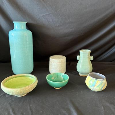 Crackle Glaze Vases and Bowls (FP-BM)