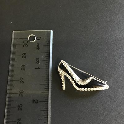 Rhinestone stiletto high heel shoe pin