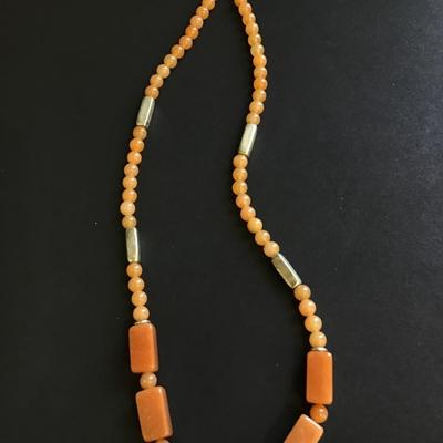 Vintage Carmel colored beaded necklace